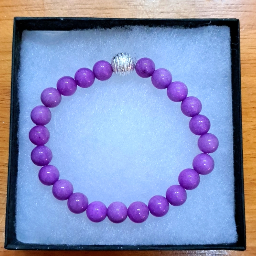 Lavender Mountain Jade Stone Bracelet